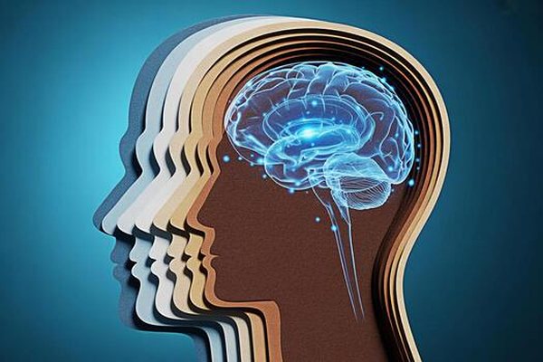 Illustration of a glowing brain representing neuro health